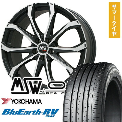 【取付対象】245/40R20 夏タイヤ ホイール4本セット YOKOHAMA ブルーアース RV-03 (5/114車用) MSW by OZ Racing MSW 48(マットブラックポリッシュ) 20インチ【送料無料】