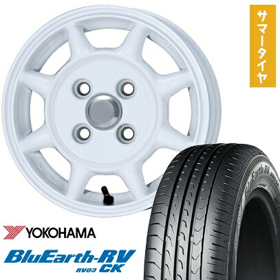 【取付対象】155/65R14 夏タイヤ ホイール4本セット N-BOX タント ワゴンR YOKOHAMA ブルーアース RV-03CK エンケイ SAMシリーズ タフ 14インチ【送料無料】
