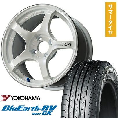 【取付対象】175/65R15 夏タイヤ ホイール4本セット YOKOHAMA ブルーアース RV-03CK (4/100車用) YOKOHAMA アドバンレーシング TC4 15インチ【送料無料】