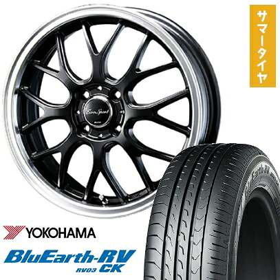 【取付対象】175/60R16 夏タイヤ ホイール4本セット YOKOHAMA ブルーアース RV-03CK (4/100車用) BLEST ユーロスポーツ タイプ805 セミグロスブラック 16インチ【送料無料】 71,500円