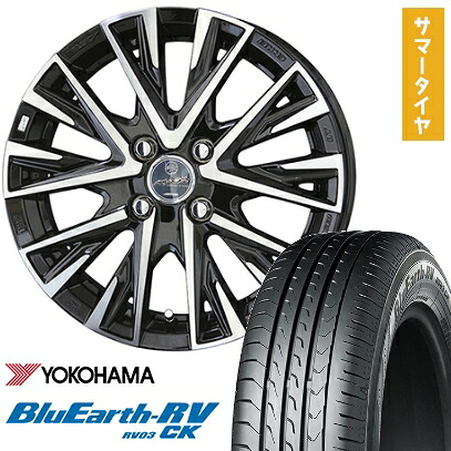 【取付対象】165/65R14 夏タイヤ ホイール4本セット YOKOHAMA ブルーアース RV-03CK (4/100車用) KYOHO スマック レジーナ 14インチ【送料無料】