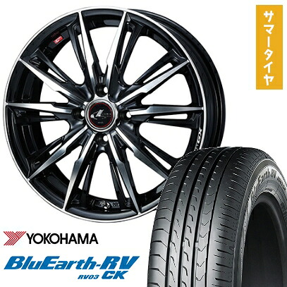 【取付対象】165/60R15 夏タイヤ ホイール4本セット YOKOHAMA ブルーアース RV-03CK (軽自動車用) WEDS レオニス GX 15インチ【送料無料】