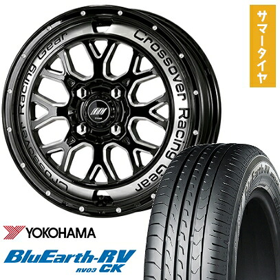 【取付対象】165/60R15 夏タイヤ ホイール４本セット 軽自動車用（ハスラー） デリカミニ(4WD) YOKOHAMA ブルーアース RV-03CK WORK クラッグ CKV 15インチ【送料無料】