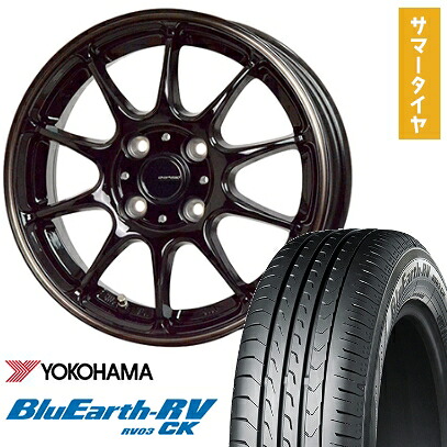 【取付対象】175/60R16 夏タイヤ ホイール4本セット YOKOHAMA ブルーアース RV-03CK (4/100車用) HOT STUFF ジースピード P-07 16インチ【送料無料】