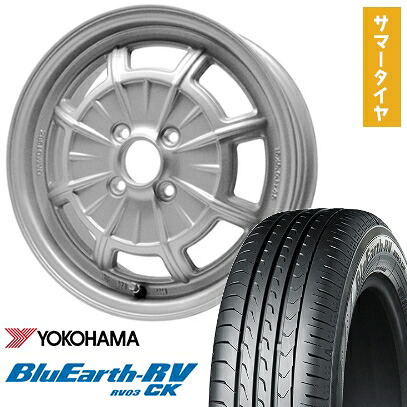 【取付対象】165/65R15 夏タイヤ ホイール4本セット YOKOHAMA ブルーアース RV-03CK (4/100車用) ダムド カンタービレ 15インチ【送料無料】