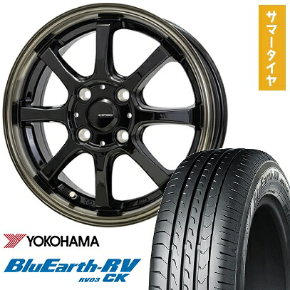 【取付対象】175/65R15 夏タイヤ ホイール４本セット (4/100車用) YOKOHAMA ブルーアース RV-03CK ホットスタッフ ジースピード P-08 15インチ【送料無料】
