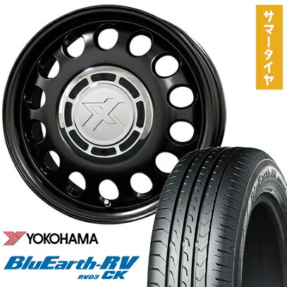 【取付対象】175/65R15 夏タイヤ ホイール４本セット (4/100車用) YOKOHAMA ブルーアース RV-03CK コスミック クロスブラッド スティール 15インチ【送料無料】
