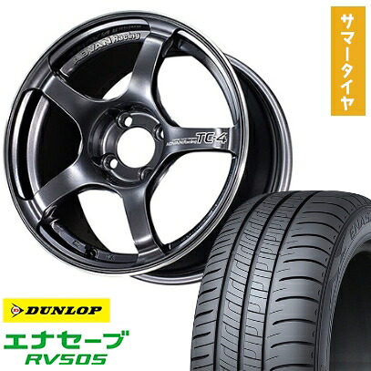 【取付対象】215/60R16 夏タイヤ ホイール4本セット DUNLOP エナセーブ RV505 (5/114車用) YOKOHAMA アドバンレーシング TC4 16インチ【送料無料】