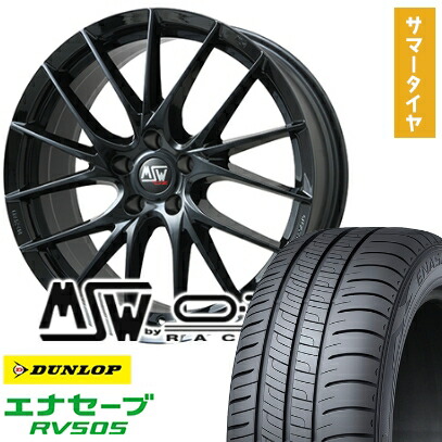 【取付対象】225/60R17 夏タイヤ ホイール4本セット DUNLOP エナセーブ RV505 (5/114車用) MSW by OZ Racing MSW 29(グロスブラック) 17インチ【送料無料】｜アークタイヤ 店