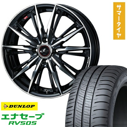 【取付対象】185/60R15 夏タイヤ ホイール4本セット DUNLOP エナセーブ RV505 (4/100車用) WEDS レオニス GX 15インチ【送料無料】