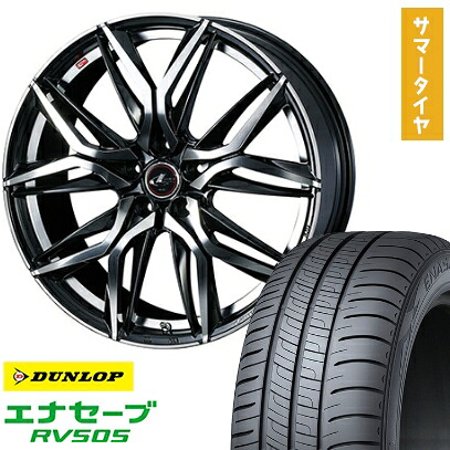 【取付対象】225/55R19 夏タイヤ ホイール4本セット DUNLOP エナセーブ RV505 (5/114車用) WEDS レオニス LM 19インチ【送料無料】