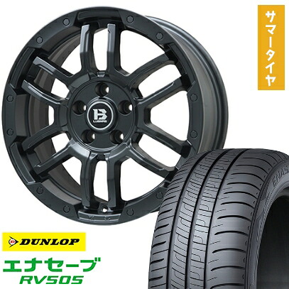 【取付対象】235/55R18 夏タイヤ ホイール4本セット DUNLOP エナセーブ RV505 (5/114車用) BIGWAY B-LUGNAS FRD(マットブラック) 18インチ【送料無料】|アークタイヤ 店