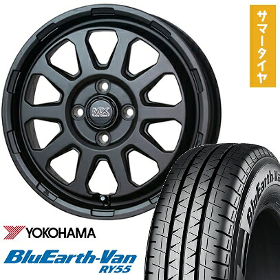 【取付対象】155/80R14 夏タイヤ ホイール4本セット プロボックス/サクシード(160系) YOKOHAMA ブルーアース Van RY55 88/86N HOT STUFF マッドクロス レンジャー 14インチ【送料無料】 59,290円