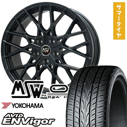 【取付対象】245/40R19 夏タイヤ ホイール4本セット YOKOHAMA エイビッド エンビガーS321 (5/114車用) MSW by OZ Racing MSW 74(グロスブラック) 19インチ【送料無料】｜アークタイヤ 店