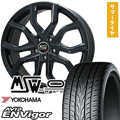 【取付対象】225/40R19 夏タイヤ ホイール4本セット YOKOHAMA エイビッド エンビガーS321 (5/114車用) MSW by OZ Racing MSW 41(グロスブラック) 19インチ【送料無料】