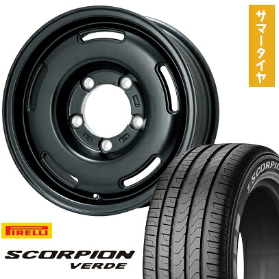 【取付対象】215/70R16 夏タイヤ ホイール4本セット ジムニーシエラ PIRELLI スコーピオン ヴェルデ プレミックス プディン(マットブラック) 16インチ【送料無料】｜アークタイヤ 店 63,085円