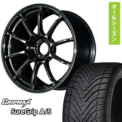 【取付対象】225/45R19 オールシーズンタイヤ ホイール4本セット GRIPMAX シュアグリップ オールシーズン(限定) (5/114車用) YOKOHAMA アドバンレーシング RSIII 19インチ【送料無料】|アークタイヤ 店