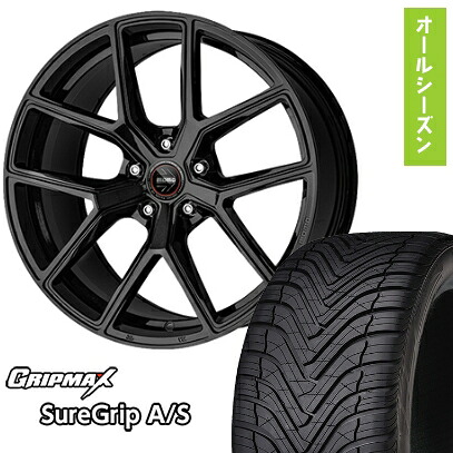 【取付対象】225/45R19 オールシーズンタイヤ ホイール4本セット GRIPMAX シュアグリップ オールシーズン(限定) (5/114車用) MOMO RF-01 19インチ【送料無料】|アークタイヤ 店
