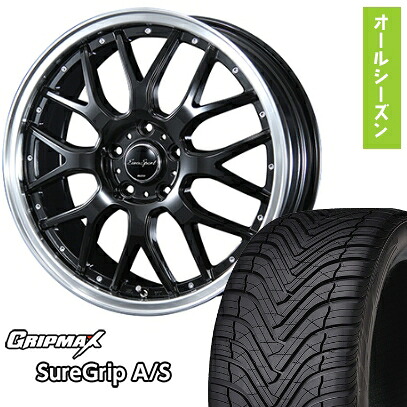 【取付対象】225/45R18 オールシーズンタイヤ ホイール4本セット GRIPMAX シュアグリップ オールシーズン(限定) (5/114車用) BLEST ユーロスポーツ タイプ815 18インチ【送料無料】|アークタイヤ 店