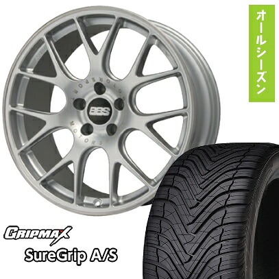 【取付対象】225/45R19 オールシーズンタイヤ ホイール4本セット GRIPMAX シュアグリップ オールシーズン(限定) (5/114車用) BBS GERMANY CH-R ブリリアントシルバー 19インチ【送料無料】