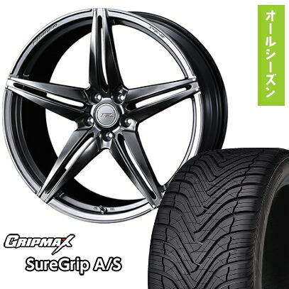 【取付対象】225/45R18 オールシーズンタイヤ ホイール4本セット GRIPMAX シュアグリップ オールシーズン(限定) (5/114車用) WEDS F-ZERO FZ-3 18インチ【送料無料】