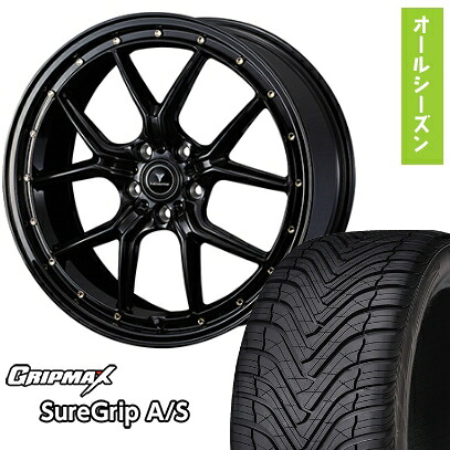 【取付対象】225/40R19 オールシーズンタイヤ ホイール4本セット GRIPMAX シュアグリップ オールシーズン(限定) (5/114車用) WEDS ノヴァリス アセット S1 19インチ【送料無料】