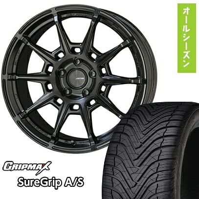 【取付対象】225/45R18 オールシーズンタイヤ ホイール4本セット GRIPMAX シュアグリップ オールシーズン(限定) (5/114車用) KYOHO ガレルナ レフィーノ 18インチ【送料無料】