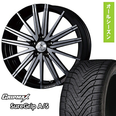 【取付対象】225/55R18 オールシーズンタイヤ ホイール4本セット GRIPMAX シュアグリップ オールシーズン(限定) (5/100車用) KSPEC SILK BLAZE ヴォルツァ 18インチ【送料無料】|アークタイヤ 店