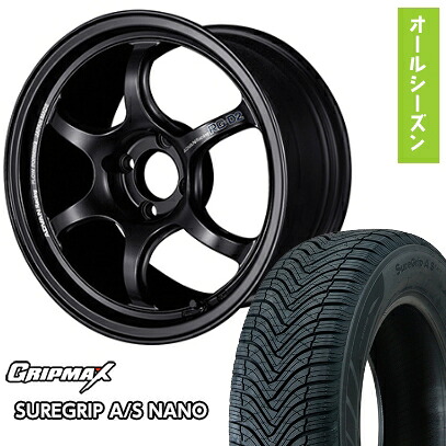 【取付対象】165/55R15 オールシーズンタイヤ ホイール4本セット N-BOX タント ワゴンR GRIPMAX シュアグリップ オールシーズン ナノ(限定) ヨコハマ アドバンレーシング RG-DII 15インチ【送料無料】