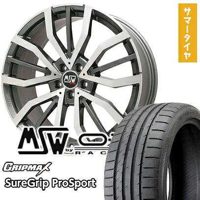 【取付対象】245/40R20 夏タイヤ ホイール4本セット GRIPMAX シュアグリップ PRO SPORTS BSW（限定） (5/114車用) MSW by OZ Racing MSW 49(グロスガンメタルポリッシュ) 20インチ【送料無料】