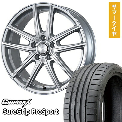 【取付対象】215/45R18 夏タイヤ ホイール4本セット GRIPMAX シュアグリップ PRO SPORTS BSW（限定） (5/114車用) BRIDGESTONE エコフォルム SE-20 18インチ【送料無料】 71,500円