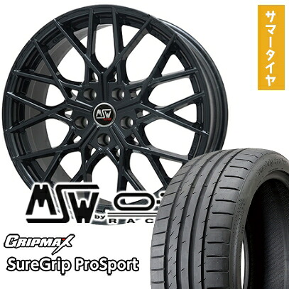 【取付対象】245/40R19 夏タイヤ ホイール4本セット GRIPMAX シュアグリップ PRO SPORTS BSW（限定） (5/114車用) MSW by OZ Racing MSW 74(グロスブラック) 19インチ【送料無料】