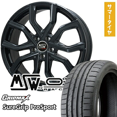 【取付対象】225/35R19 夏タイヤ ホイール4本セット GRIPMAX シュアグリップ PRO SPORTS BSW（限定） (5/114車用) MSW by OZ Racing MSW 41(グロスブラック) 19インチ【送料無料】