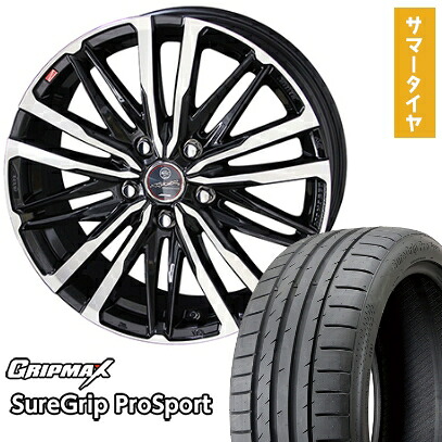 【取付対象】215/40R18 夏タイヤ ホイール4本セット GRIPMAX シュアグリップ PRO SPORTS BSW（限定） (5/100車用) KYOHO スマック クレスト 18インチ【送料無料】