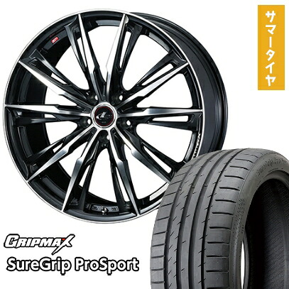 【取付対象】225/40R18 夏タイヤ ホイール4本セット GRIPMAX シュアグリップ PRO SPORTS BSW(限定) (5/114車用) WEDS レオニス GX 18インチ【送料無料】