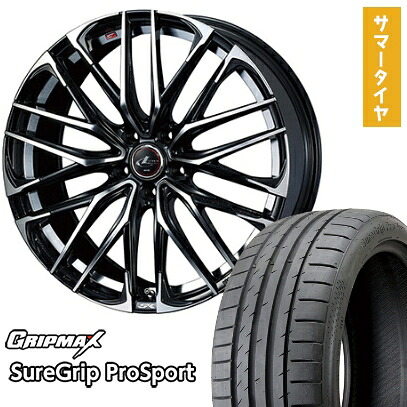 【取付対象】225/40R18 夏タイヤ ホイール4本セット GRIPMAX シュアグリップ PRO SPORTS BSW（限定） (5/114車用) WEDS レオニス SK 18インチ【送料無料】