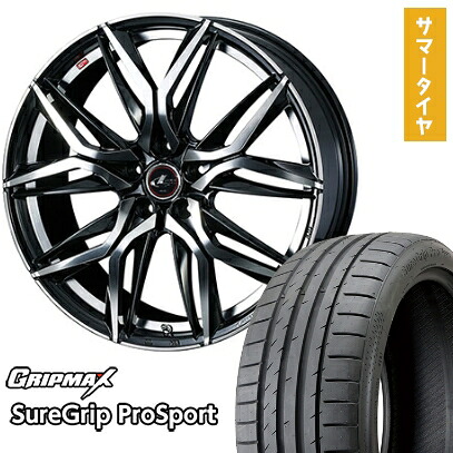 【取付対象】225/40R18 夏タイヤ ホイール4本セット GRIPMAX シュアグリップ PRO SPORTS BSW（限定） (5/114車用) WEDS レオニス LM 18インチ【送料無料】