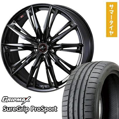 【取付対象】245/40R20 夏タイヤ ホイール4本セット GRIPMAX シュアグリップ PRO SPORTS BSW（限定） (5/114車用) WEDS レオニス GX 20インチ【送料無料】