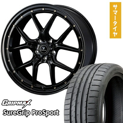 【取付対象】225/40R18 夏タイヤ ホイール4本セット GRIPMAX シュアグリップ PRO SPORTS BSW（限定） (5/114車用) WEDS ノヴァリス アセット S1 18インチ【送料無料】