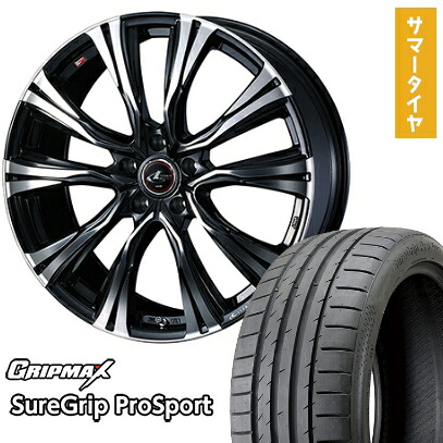 【取付対象】225/35R19 夏タイヤ ホイール4本セット GRIPMAX シュアグリップ PRO SPORTS BSW（限定） (5/114車用) WEDS レオニス VR 19インチ【送料無料】