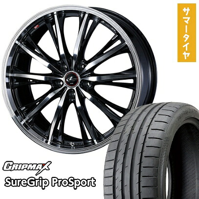 【取付対象】225/40R18 夏タイヤ ホイール4本セット GRIPMAX シュアグリップ PRO SPORTS BSW（限定） (5/114車用) WEDS レオニス RT 18インチ【送料無料】 87,340円