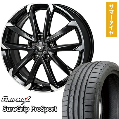【取付対象】225/45R18 夏タイヤ ホイール4本セット GRIPMAX シュアグリップ PRO SPORTS BSW(限定) (5/114車用) MONZA JPスタイル MJ-V 18インチ【送料無料】|アークタイヤ 店