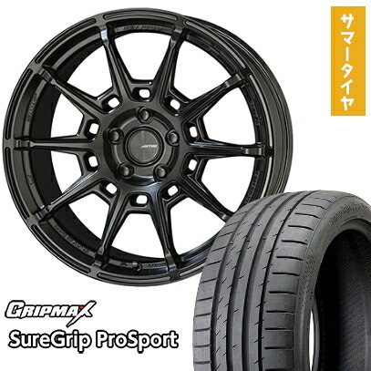 【取付対象】225/40R18 夏タイヤ ホイール4本セット GRIPMAX シュアグリップ PRO SPORTS BSW（限定） (5/114車用) KYOHO ガレルナ レフィーノ 18インチ【送料無料】