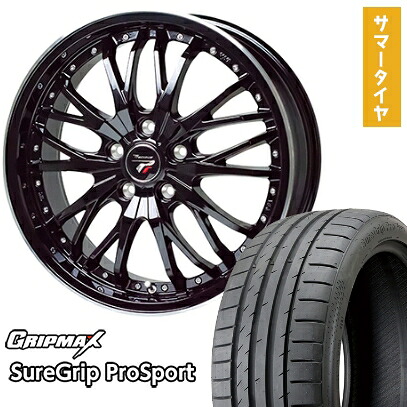 【取付対象】225/40R18 夏タイヤ ホイール4本セット (5/114車用) GRIPMAX シュアグリップ PRO SPORTS BSW(限定) ホットスタッフ プレシャス HM-3 18インチ【送料無料】|アークタイヤ 店