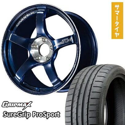 【取付対象】215/40R18 夏タイヤ ホイール4本セット (5/114車用) GRIPMAX シュアグリップ PRO SPORTS BSW(限定) ヨコハマ アドバンレーシング TC4 SE 18インチ【送料無料】|アークタイヤ 店