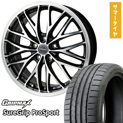 【取付対象】225/45R18 夏タイヤ ホイール4本セット (5/114車用) GRIPMAX シュアグリップ PRO SPORTS BSW(限定) ホットスタッフ クロノス CH-113 18インチ【送料無料】|アークタイヤ 店