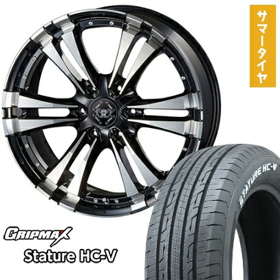 1/4送料無料！ハイエース ハーツファング215/65R16C ブラックポリッシ ハーツ(Hearts) ファング ブラックポリッシュ 16インチ 【厳選輸入215