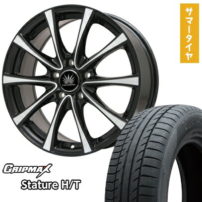 【取付対象】235/50R18 夏タイヤ ホイール4本セット GRIPMAX スタチャー H/T BSW（限定） (5/114車用) PREMIX アマルフィV Jr(ブラックポリッシュ) 18インチ【送料無料】