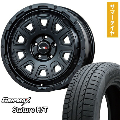 【取付対象】225/65R17 夏タイヤ ホイール4本セット GRIPMAX スタチャー H/T BSW（限定） (5/114車用) LEHRMEISTER LMG DS-10 マットブラック 17インチ【送料無料】｜アークタイヤ 店