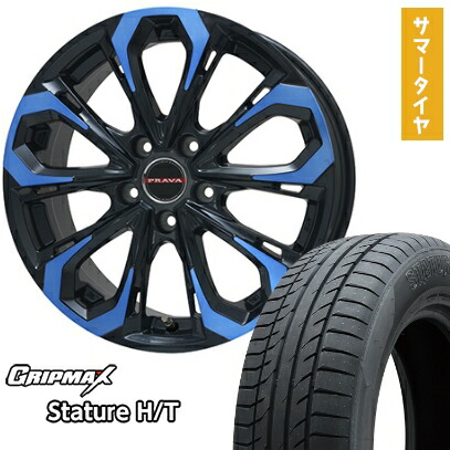 【取付対象】235/55R19 夏タイヤ ホイール4本セット GRIPMAX スタチャー H/T BSW（限定） (5/114車用) BIGWAY LEYSEEN プラバ5X(ブルークリア) 19インチ【送料無料】